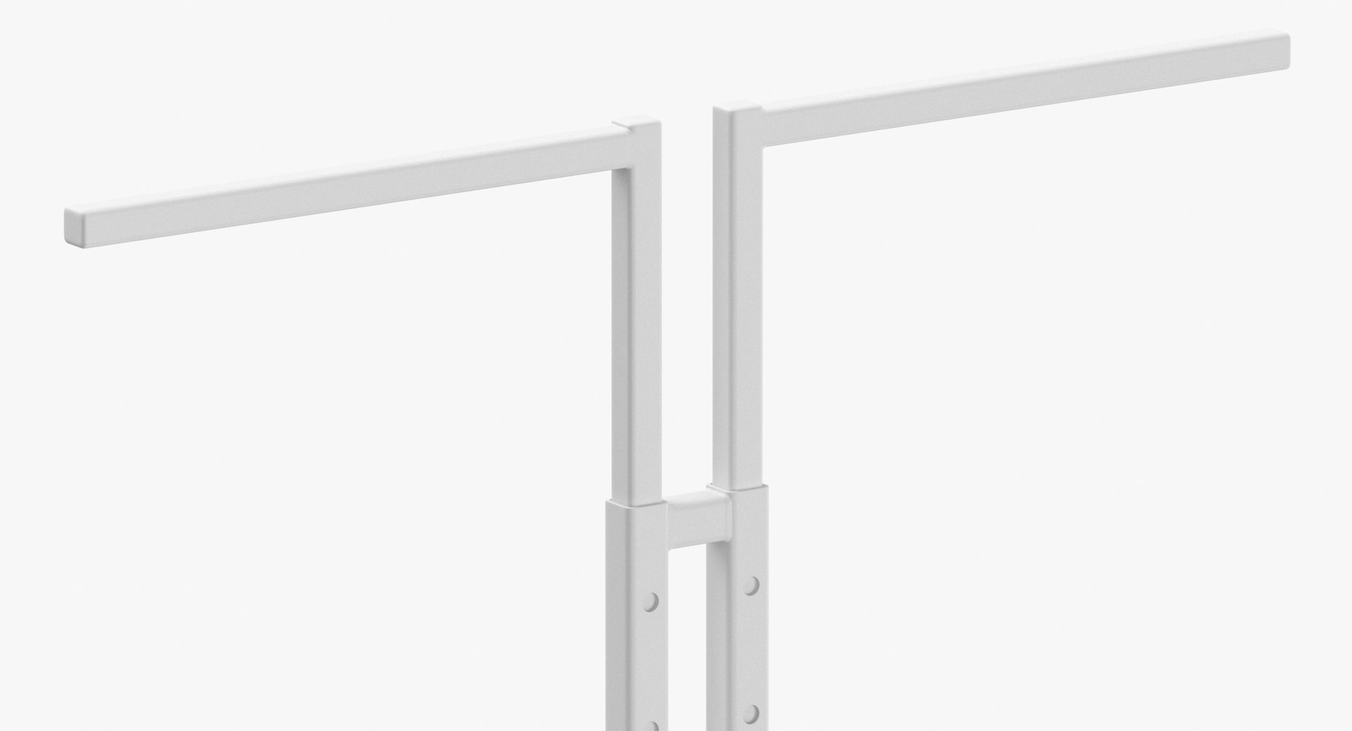 3D Clothing 2 Way Rack 03 Metal Black And White - TurboSquid 1952760