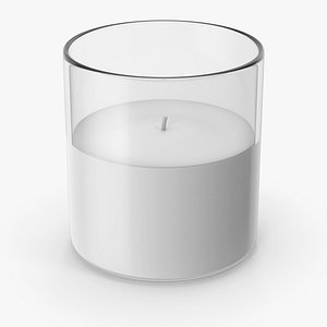 3D Glass Candle model