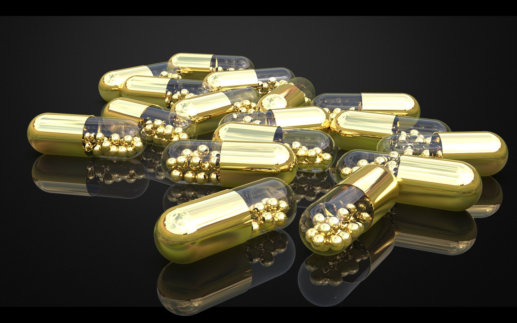 Golden Capsules 3D Model - TurboSquid 2090729