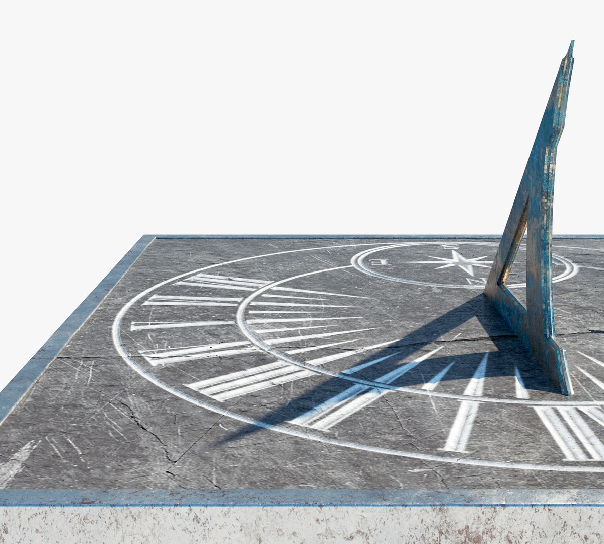 Chiselled Stone Sundial And Concrete Plinth 3D Model - TurboSquid 2048031