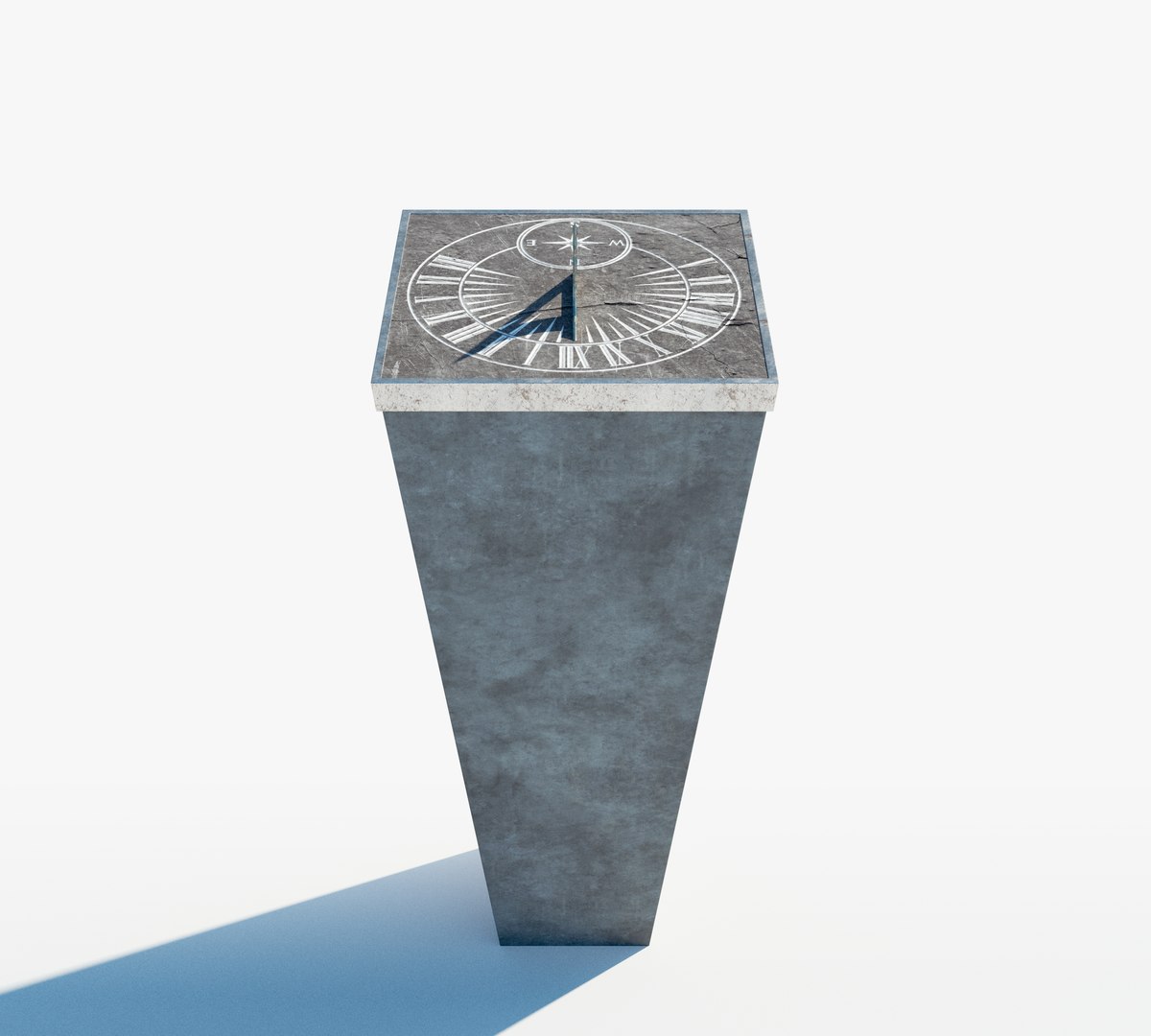 Chiselled Stone Sundial And Concrete Plinth 3D Model - TurboSquid 2048031