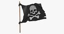 Pirate Skull and Bones Flag