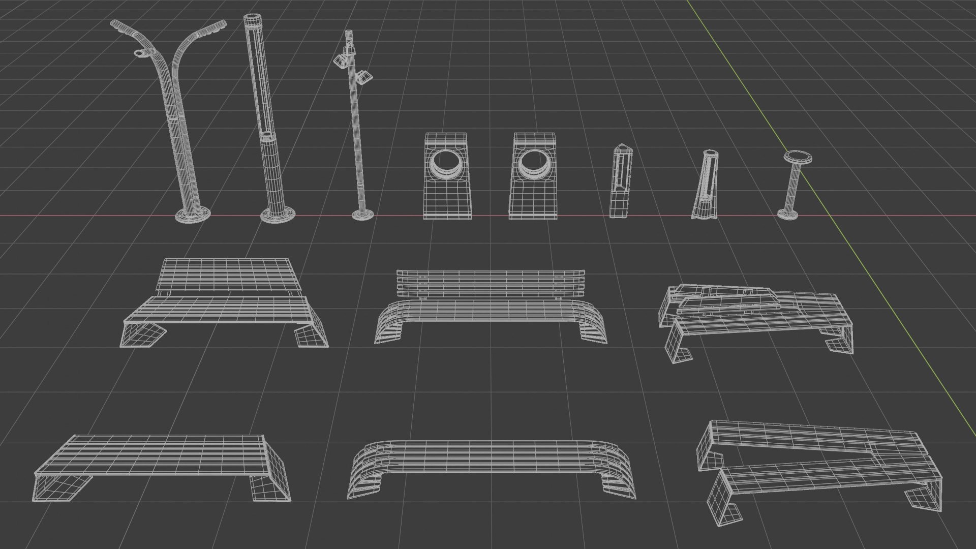 Street Objects Asset Pack 3D Model - TurboSquid 1710177