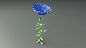 3D rising flower model