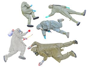 3D dead soldiers chemical attack model