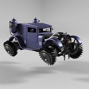 3D steampunk car
