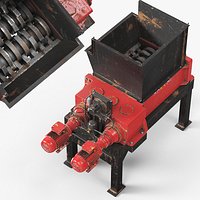 Heavy Duty Material Shredder with Hopper Used