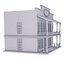 3D cartoon building hotel