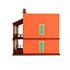 3D cartoon building hotel