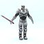 - sci-fi knight rigged character 3d model
