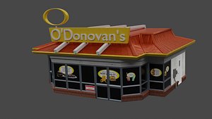 3D ODonovans Burgers Restaurant Building model