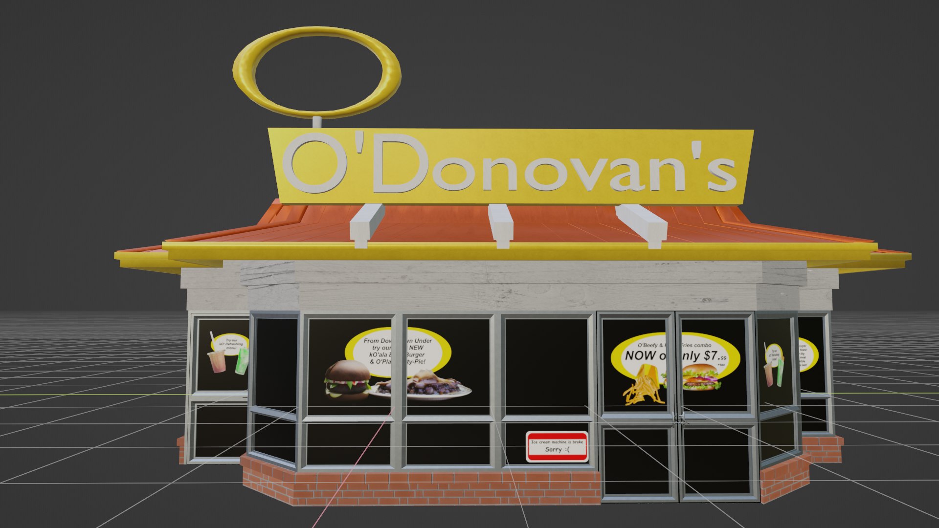 3D ODonovans Burgers Restaurant Building model https://p.turbosquid.com/ts-thumb/cE/JWDhUb/Ic/windowsigns/png/1674465707/1920x1080/fit_q87/d26e27470a7136af4e2aaeecb3faffa2e6a28aad/windowsigns.jpg