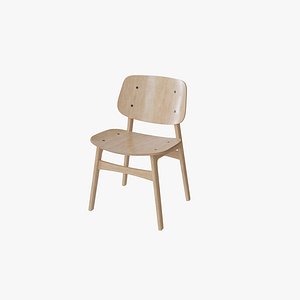 3D model Chair Soborg Wood base