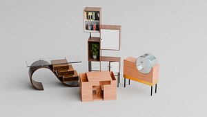3D Modern Minimalist Furniture Collection