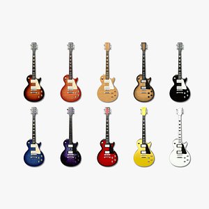 3D 10 Electric Guitars C - Music Instrument Design