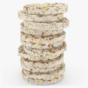 Pile of Puffed Multigrain Rice Cakes