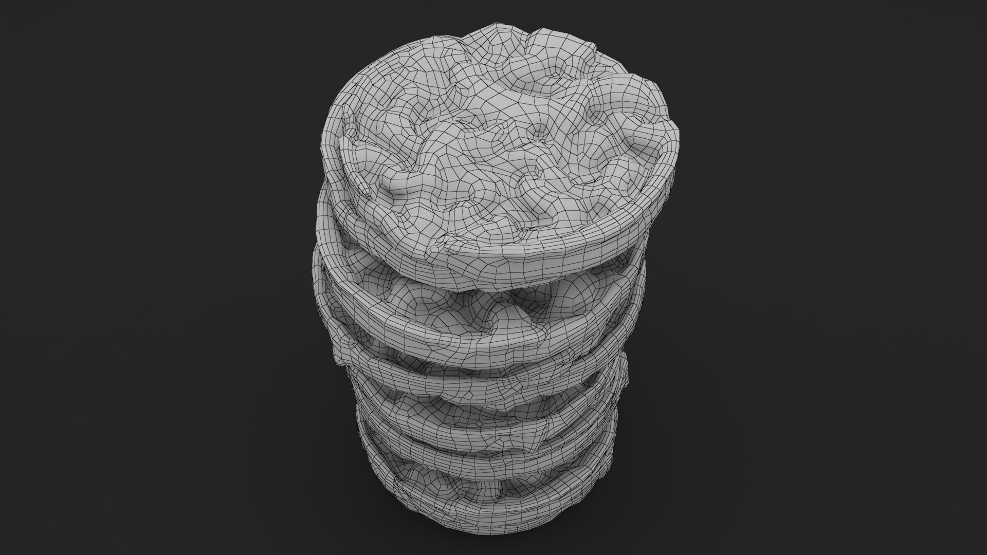 Pile of Puffed Multigrain Rice Cakes 3D model - TurboSquid 1835516