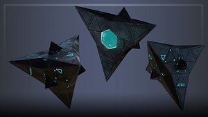 alien spacecraft 3D model