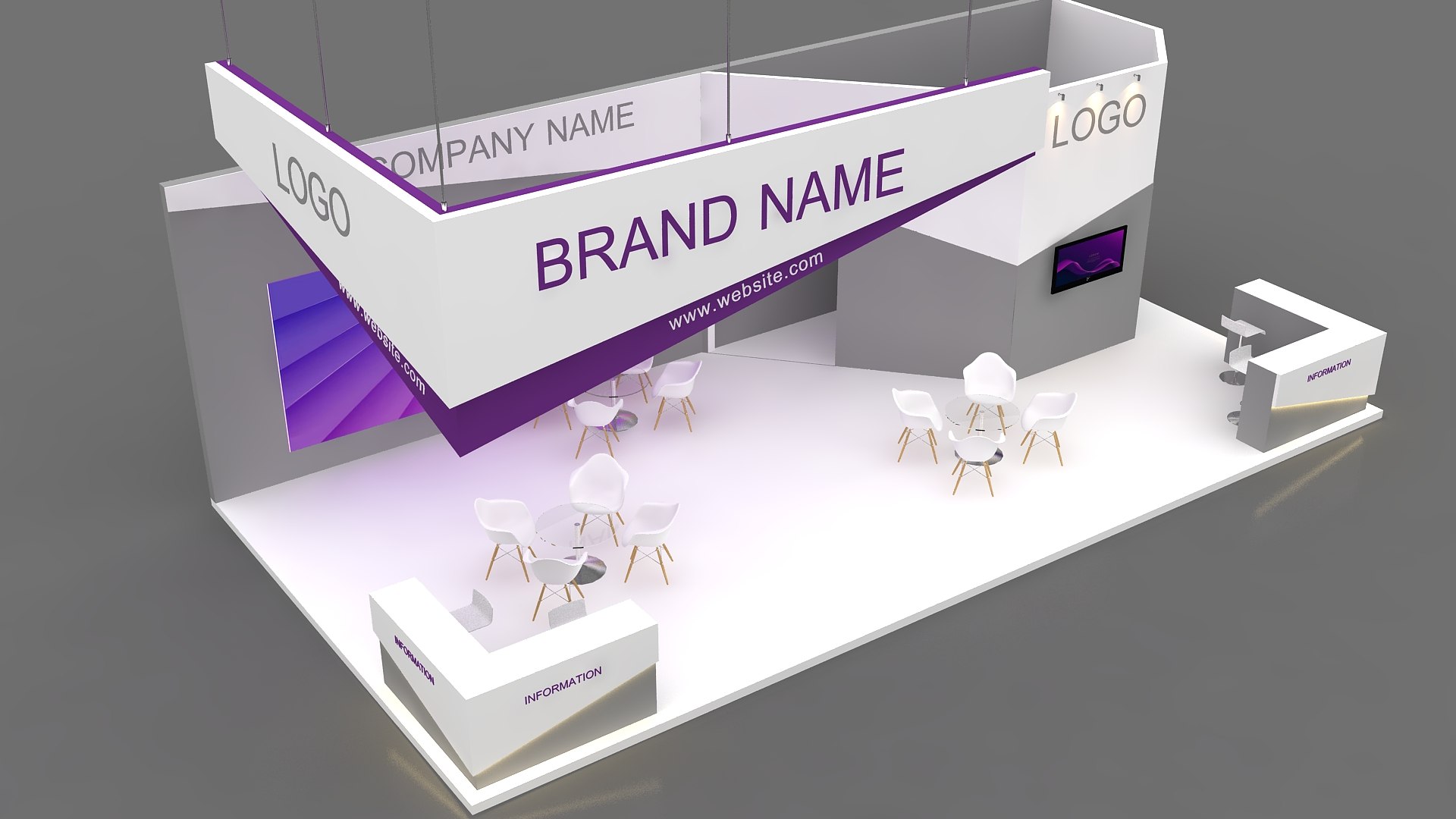 3D Model Booth Exhibition 3D Model - TurboSquid 2348716