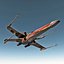 Star Wars X Wing Starfighter Red