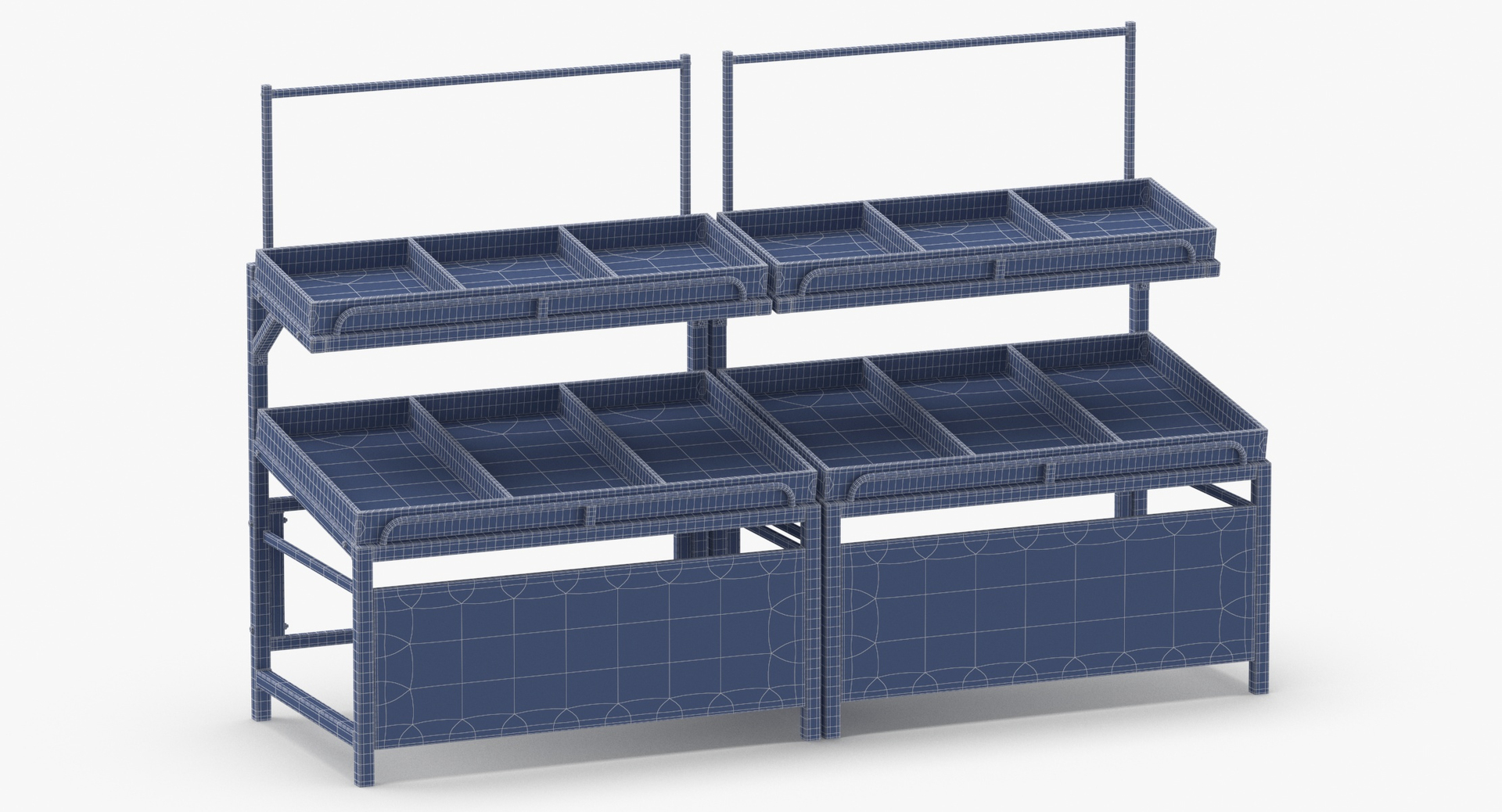 3D Wooden Display Racks Collection - Full and Empty - TurboSquid 1723477