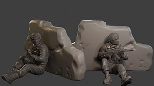 3D Conflict Scene Figurine Print ESFP1 012 model