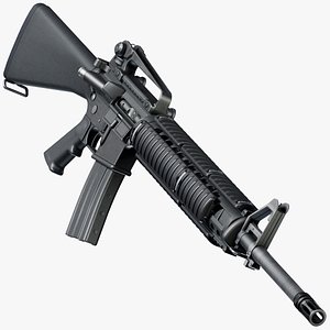 3D M16A4 FN Assault Rifle - Triple A - PBR Game Ready