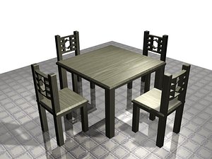 dining table 3d blend