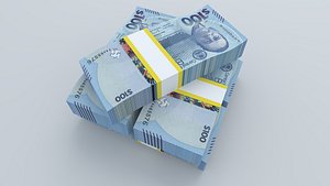 Belize 100 Dollars 2025 Banknote 3D Model 3D model