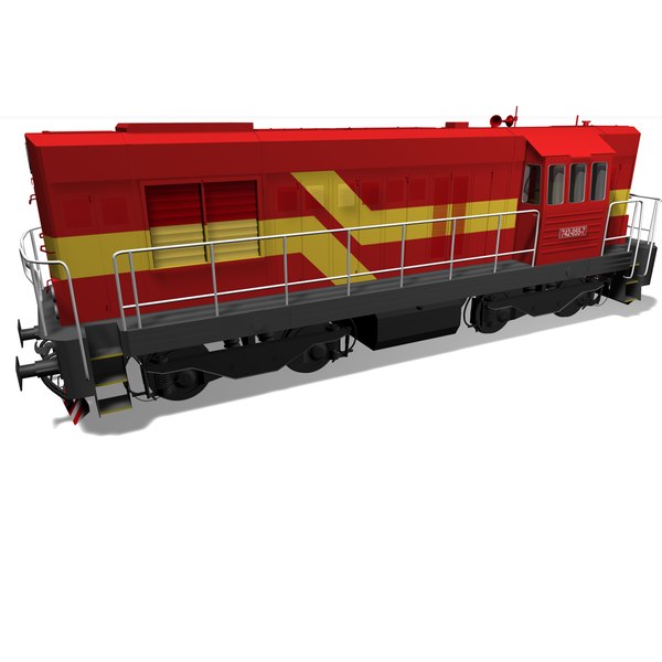 3d diesel locomotive 742 model