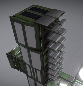 ladder green set floor 3D model