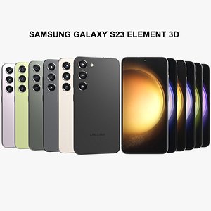 3D model Samsung Galaxy S23 All Colors in Element 3D