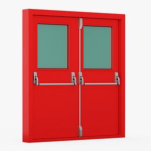 Double Fire Exit Doors with Panic Bar