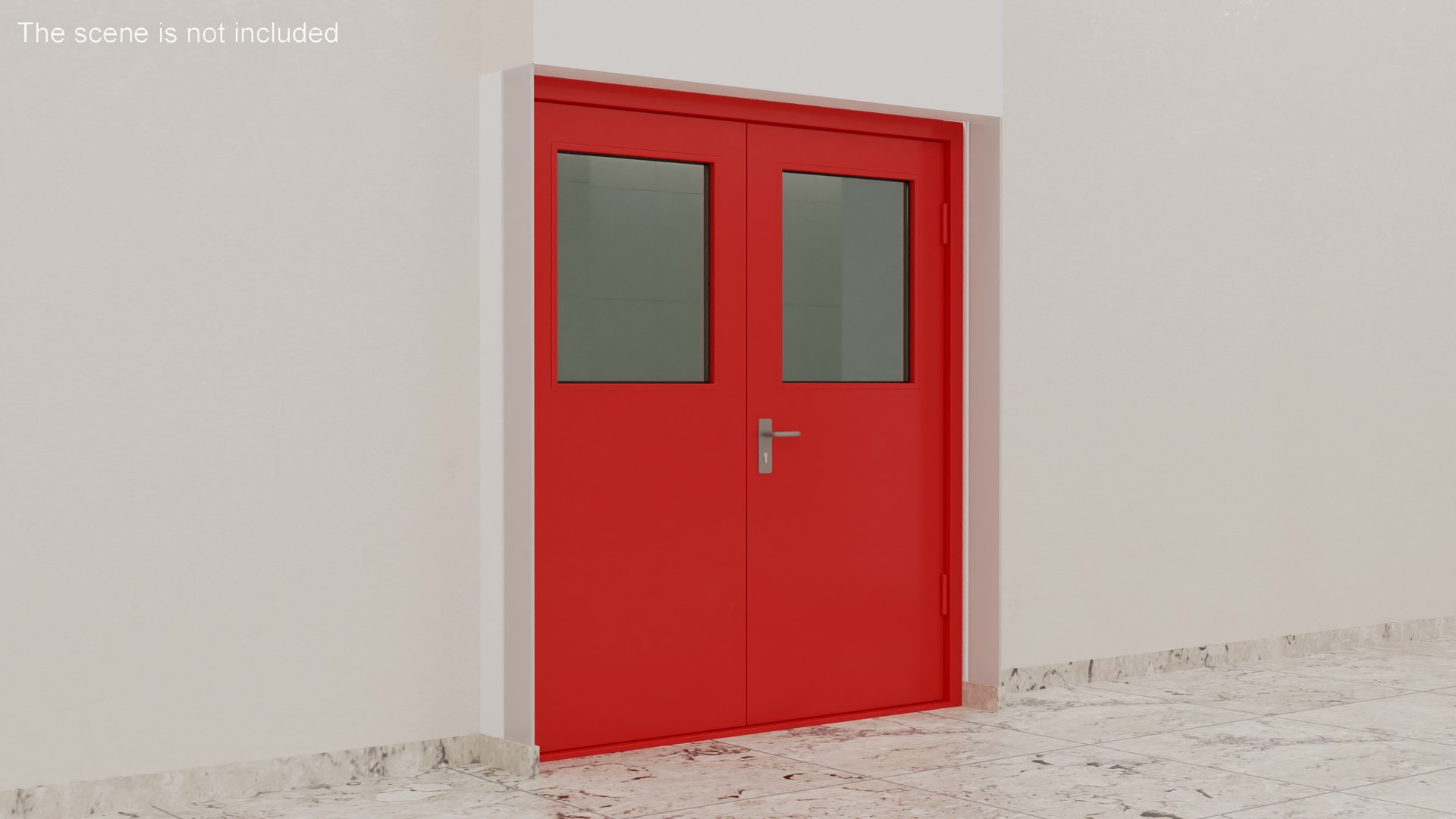 Double Fire Exit Doors With Panic Bar 3D Model - TurboSquid 2054432