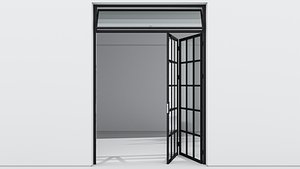 Aluminium door 296 3D model
