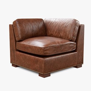 Collins Leather Corner Chair 3D model