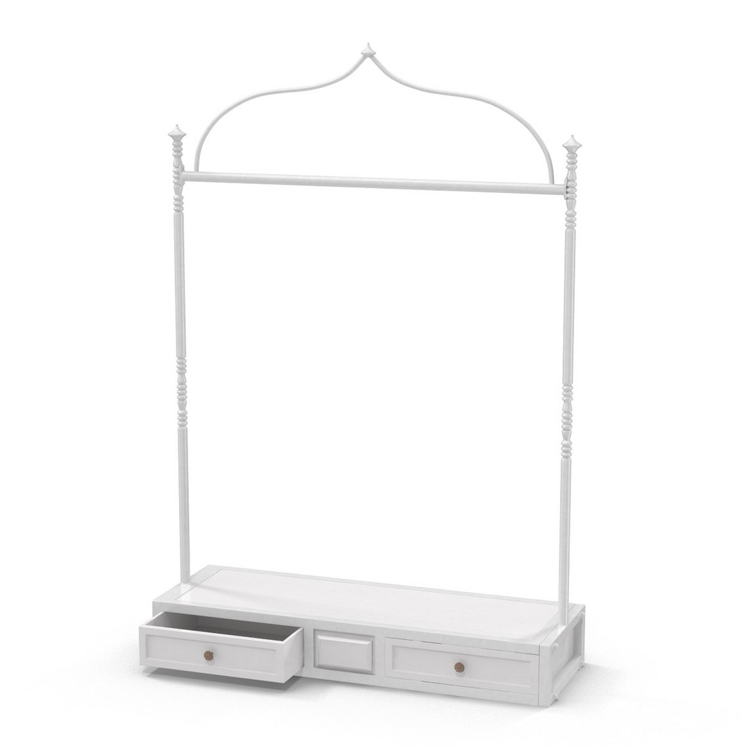 Iron Clothing Display Rack 3D Model(1) 3D model preview