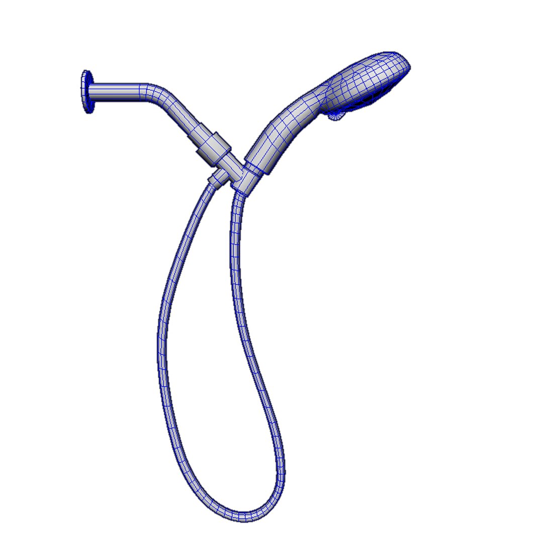 3d shower set large head model