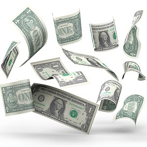 3D One Dollar Bill model