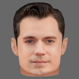 Henry Cavill Head - Low poly head for game 3D model
