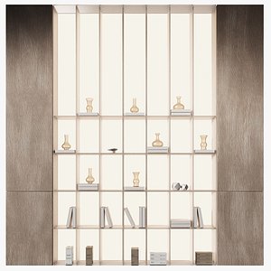 Shelf with backlight Glass shelf display stand showcase 3D model