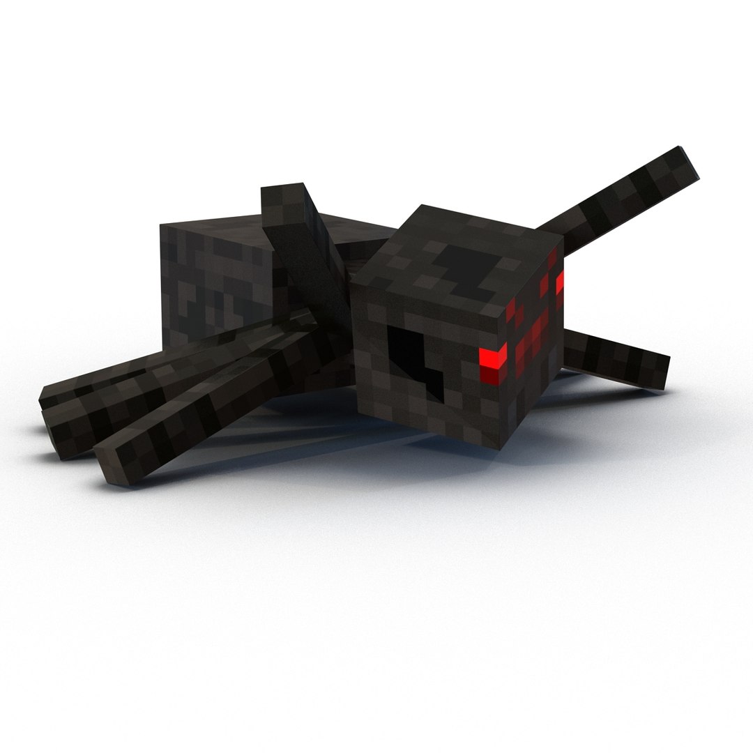 3d Minecraft Spider Rigged
