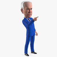Cartoon Joe Biden Pointing Finger Pose