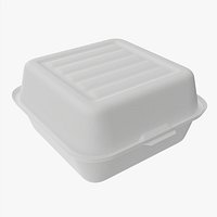 Compostable take-away container closed