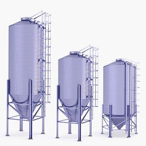 3D Storage Feed Silos v19