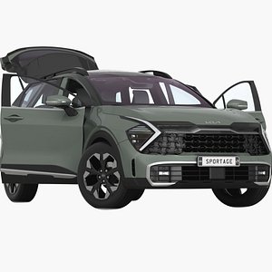 Kia Sportage X-Line 2023 Opening doors and trunk model