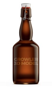 3D growler beer model