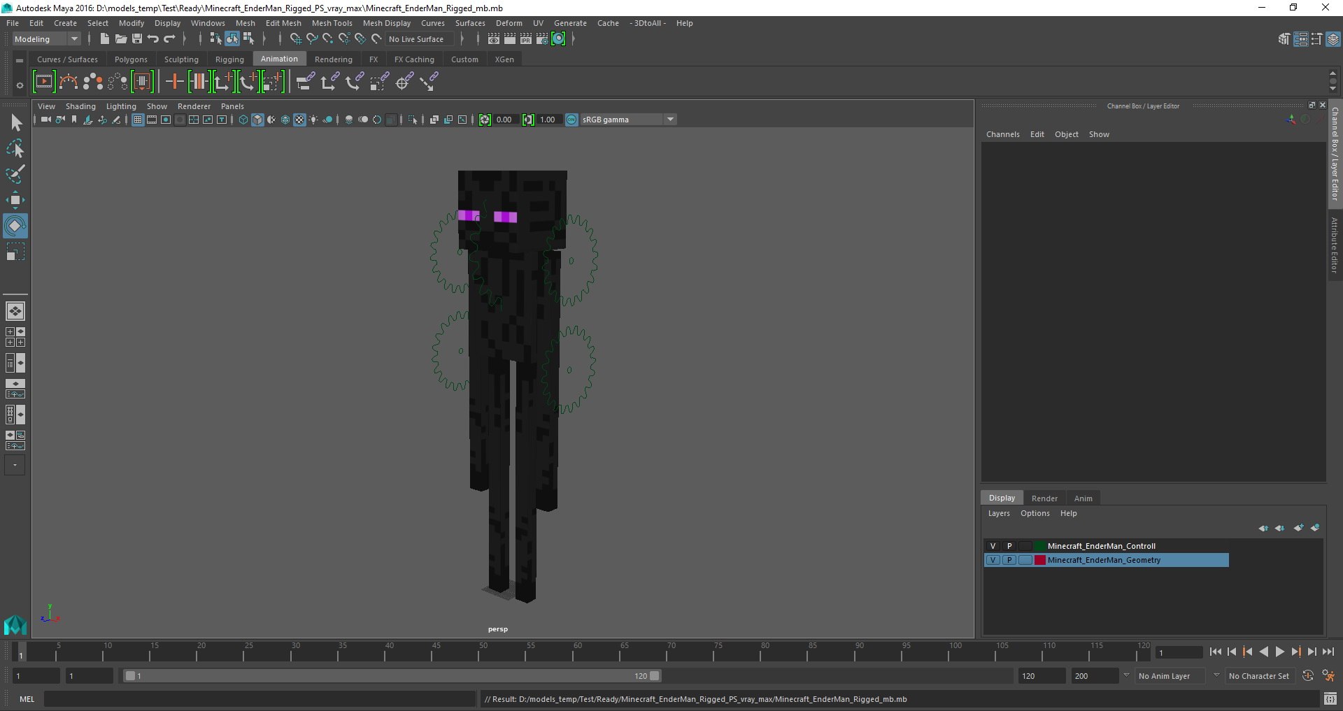 Minecraft characters rigged 3 model - TurboSquid 1633464