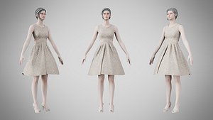 3D Dress 33 Minimal Geo Lines