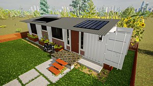 Container House 1 Bedroom Interior and Exterior